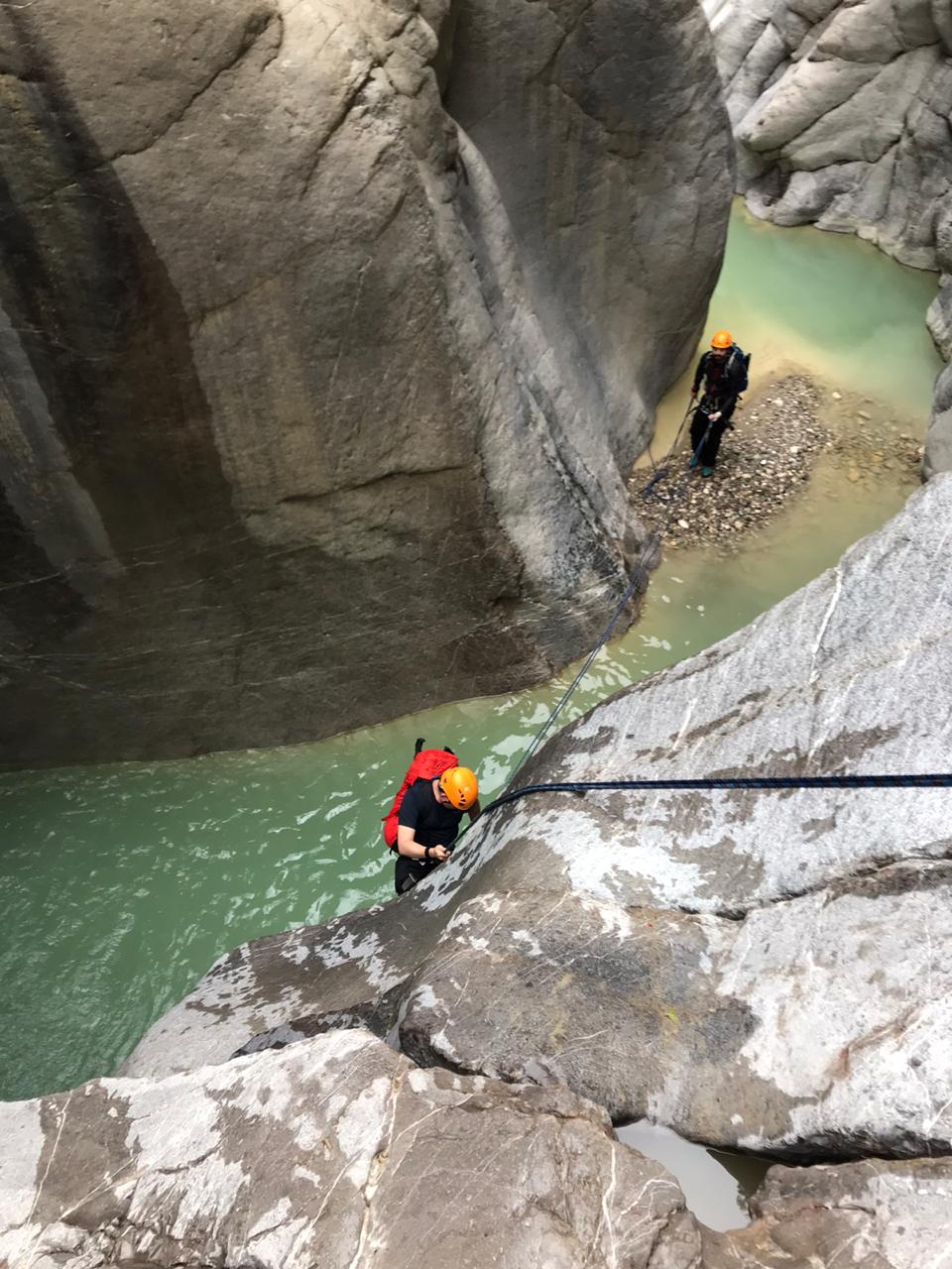Canyon stage — rappel